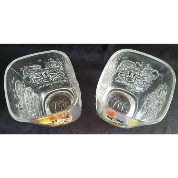 Vtg Mickey Mouse Walt Disney World Celebration Year 2000 McDonalds Glasses lot 2 - Picture 2 of 8